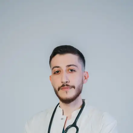 A family physician in a white coat