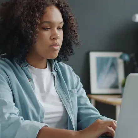 An assistant working from a home office